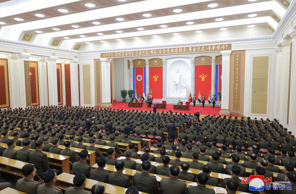 Respected Comrade Kim Jong Un Pays Congratulatory Visit to Ministry of National Defence on Day of KPA Founding