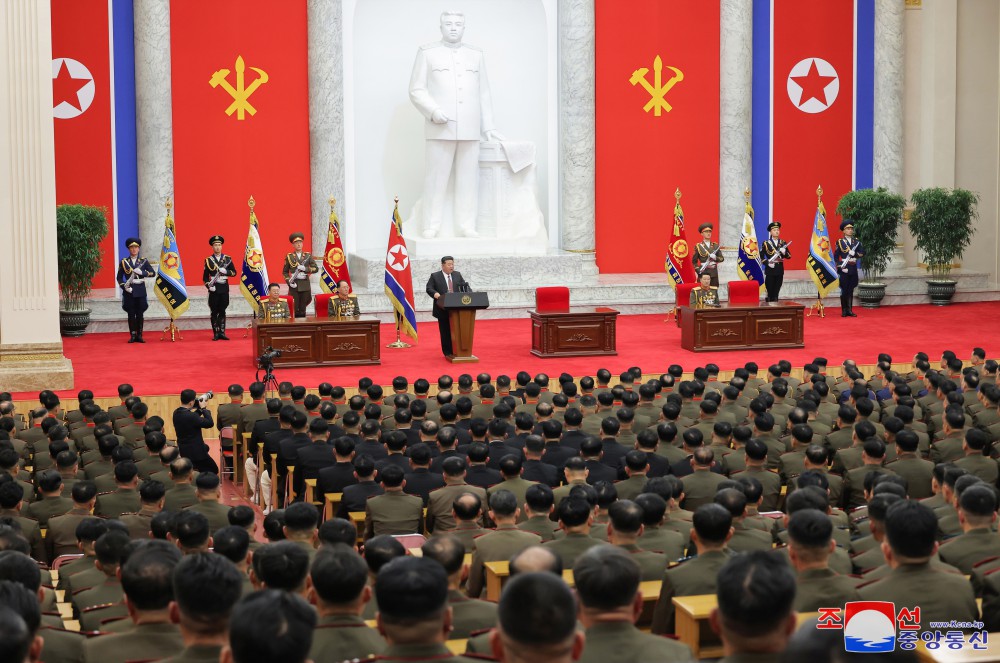 Respected Comrade Kim Jong Un Pays Congratulatory Visit to Ministry of National Defence on Day of KPA Founding