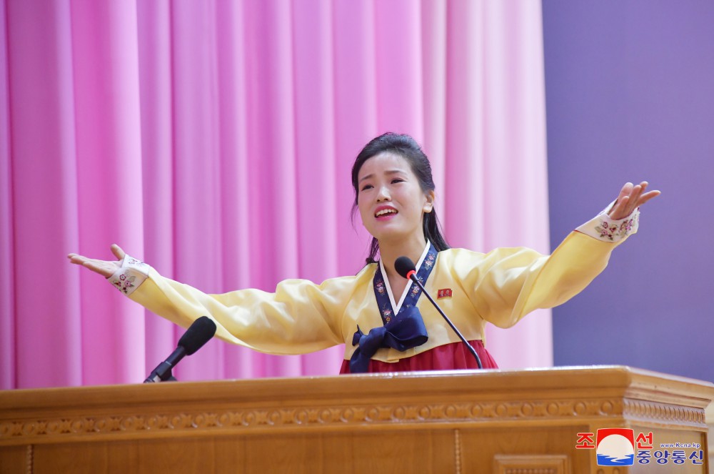 Celebration Meeting of Women's Union Officials and Members Held in DPRK