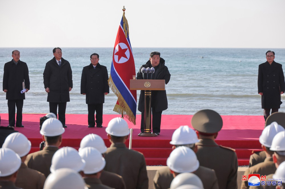 락원군바다가양식사업소건설착공식 성대히 진행