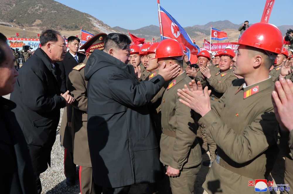 락원군바다가양식사업소건설착공식 성대히 진행