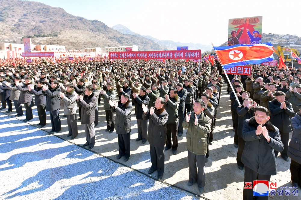 Groundbreaking Ceremonies of Regional-industry Factories, Hospital and Leisure Complex Held in DPRK