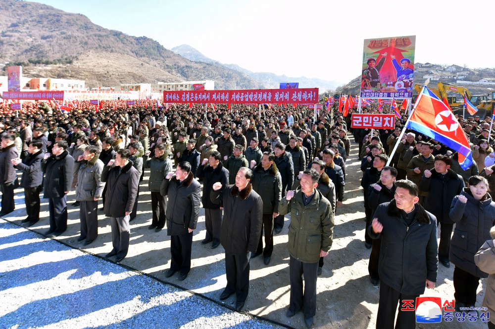 Groundbreaking Ceremonies of Regional-industry Factories, Hospital and Leisure Complex Held in DPRK