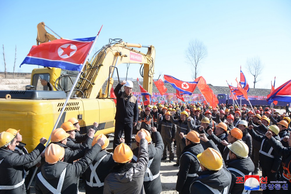 Groundbreaking Ceremonies of Regional-industry Factories, Hospital and Leisure Complex Held in DPRK