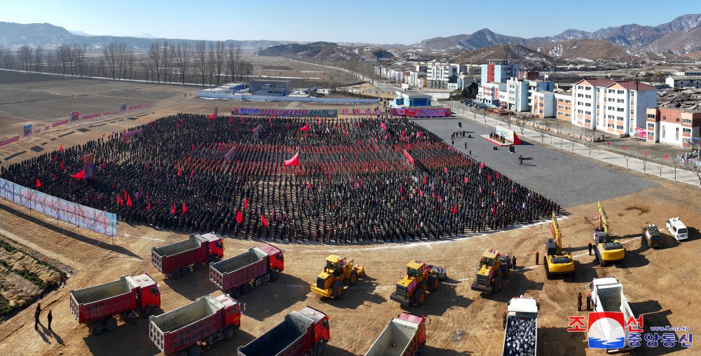 Groundbreaking Ceremonies of Regional-industry Factories, Hospital and Leisure Complex Held in DPRK