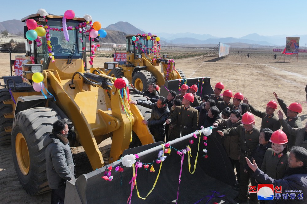 Groundbreaking Ceremonies of Regional-industry Factories, Hospital and Leisure Complex Held in DPRK