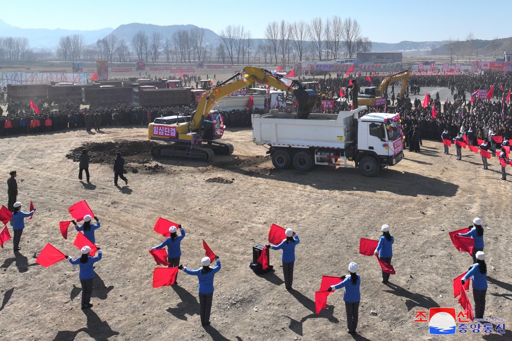 Groundbreaking Ceremonies of Regional-industry Factories, Hospital and Leisure Complex Held in DPRK