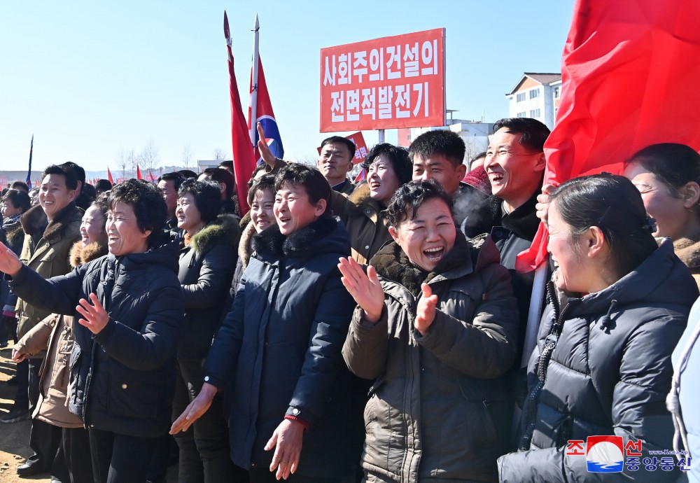 Groundbreaking Ceremonies of Regional-industry Factories, Hospital and Leisure Complex Held in DPRK