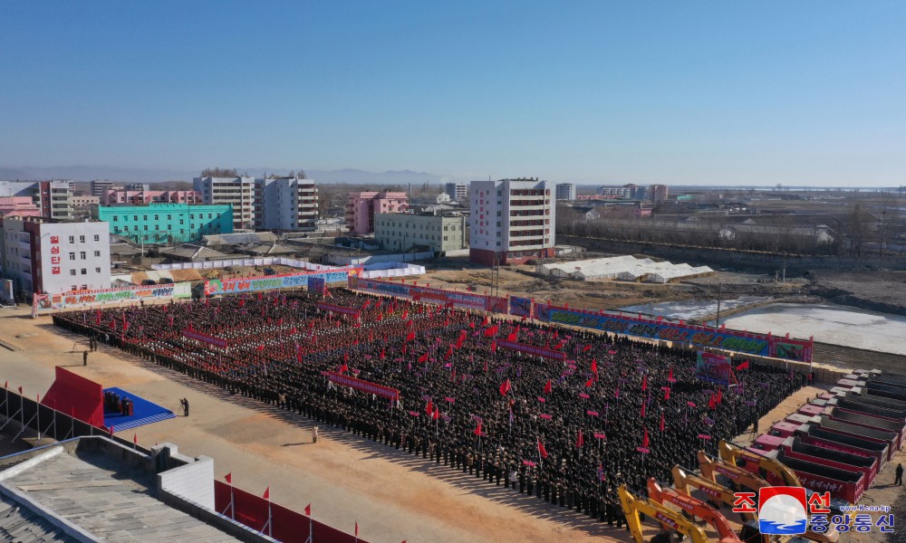 Groundbreaking Ceremonies of Regional-industry Factories, Hospital and Leisure Complex Held in DPRK