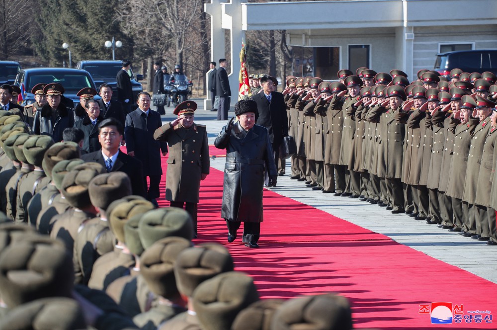 Respected Comrade Kim Jong Un Visits Kim Il Sung University of Politics