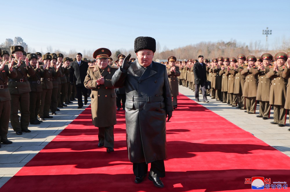 Respected Comrade Kim Jong Un Visits Kim Il Sung University of Politics