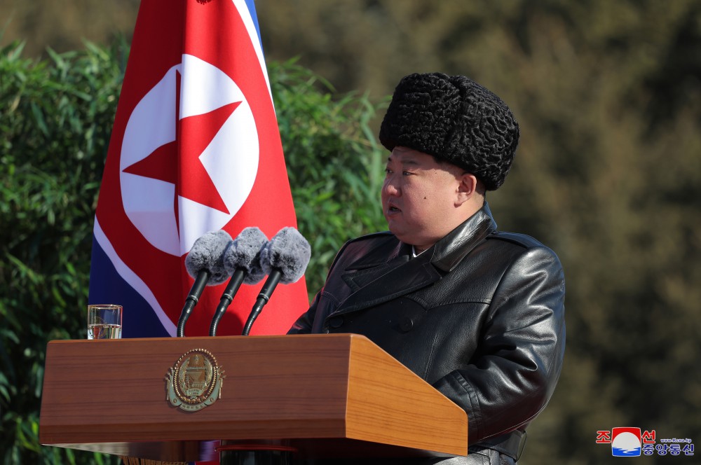 Respected Comrade Kim Jong Un Visits Kim Il Sung University of Politics