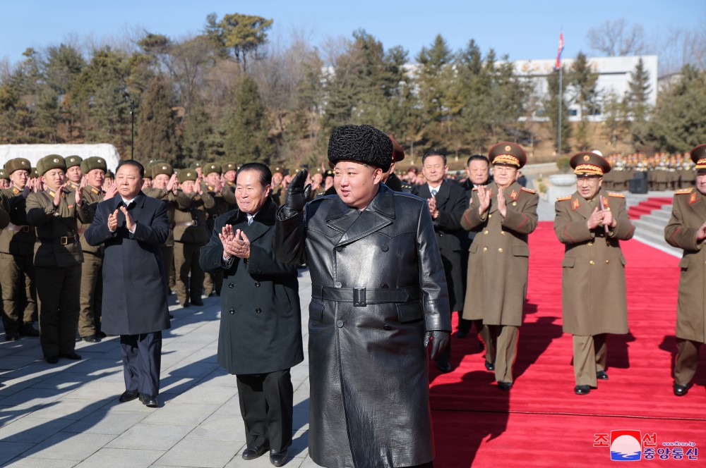 Respected Comrade Kim Jong Un Visits Kim Il Sung University of Politics