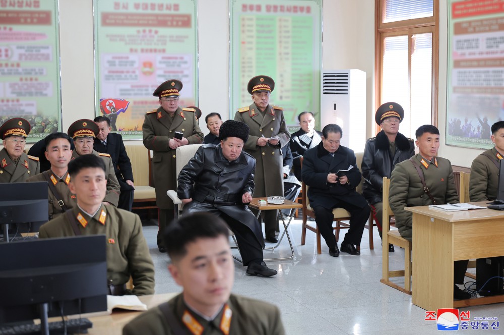 Respected Comrade Kim Jong Un Visits Kim Il Sung University of Politics