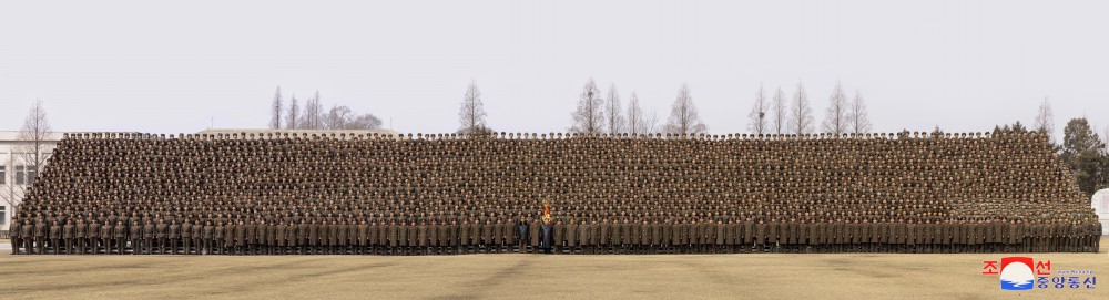 Respected Comrade Kim Jong Un Inspects Kang Kon Military Academy