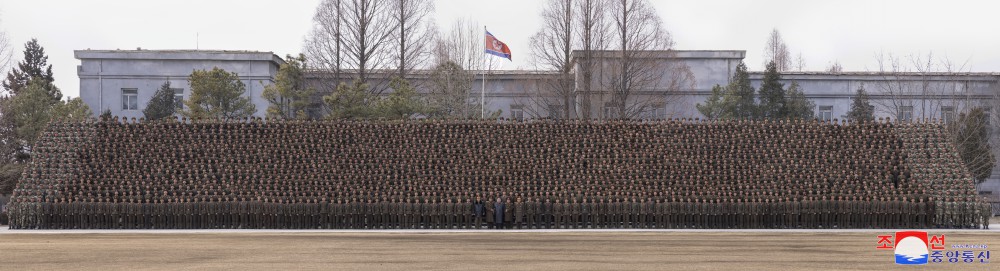 Respected Comrade Kim Jong Un Inspects Kang Kon Military Academy