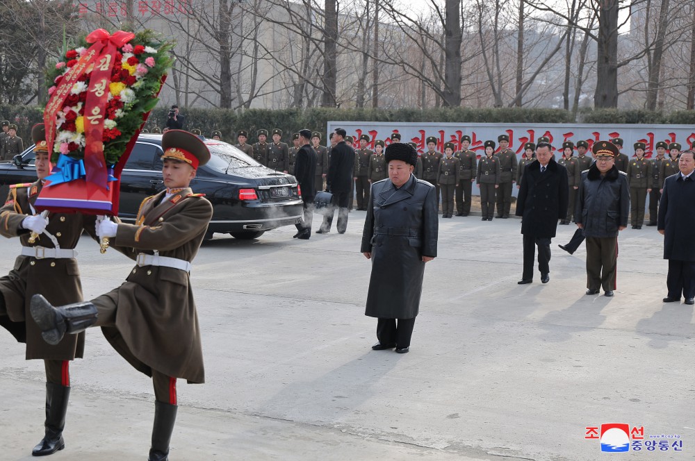 Respected Comrade Kim Jong Un Inspects Kang Kon Military Academy