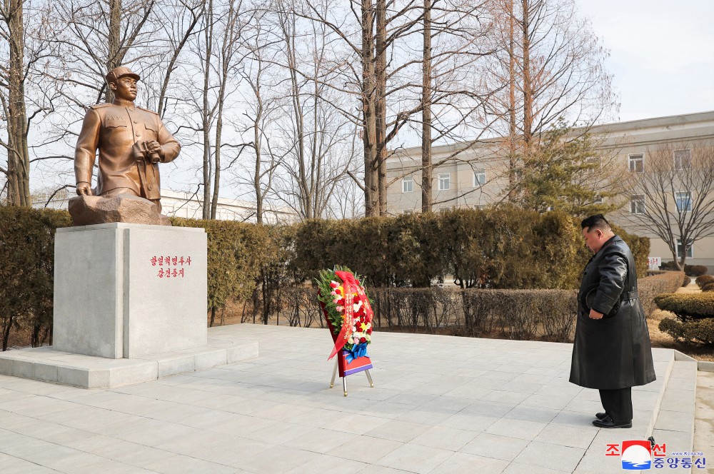 Respected Comrade Kim Jong Un Inspects Kang Kon Military Academy