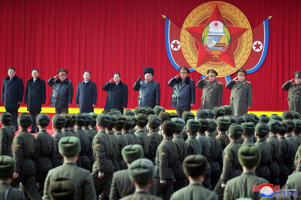 Respected Comrade Kim Jong Un Inspects Kang Kon Military Academy