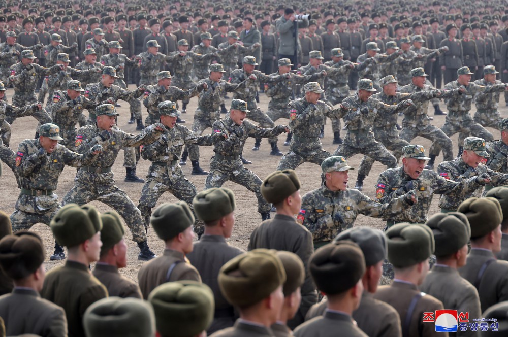 Respected Comrade Kim Jong Un Inspects Kang Kon Military Academy