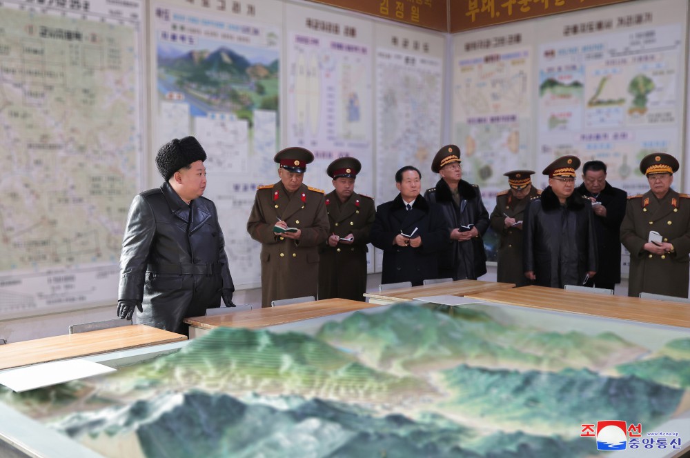 Respected Comrade Kim Jong Un Inspects Kang Kon Military Academy