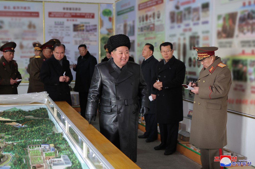 Respected Comrade Kim Jong Un Inspects Kang Kon Military Academy