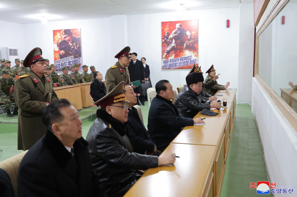 Respected Comrade Kim Jong Un Inspects Kang Kon Military Academy