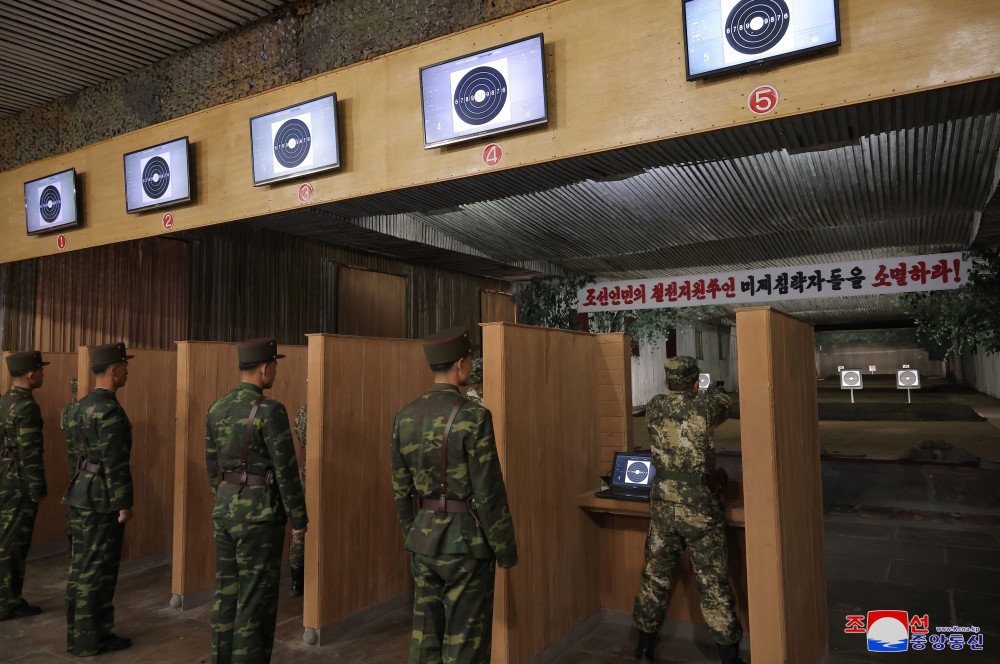 Respected Comrade Kim Jong Un Inspects Kang Kon Military Academy