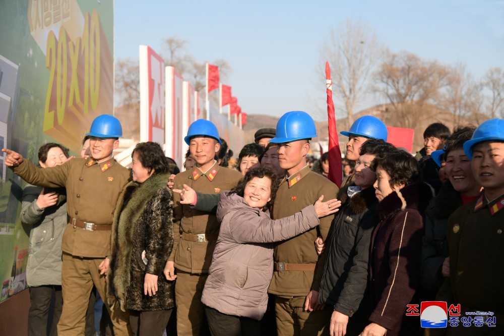 Groundbreaking Ceremony of Regional-industry Factories and Grain Management Station of Hwangju County for Regional Development 20×10 Policy Held in DPRK