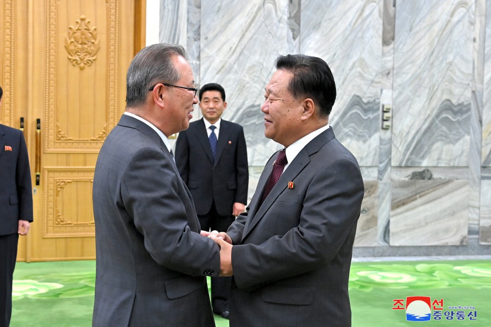 Choe Ryong Hae Meets Congratulatory Group of Koreans in Japan