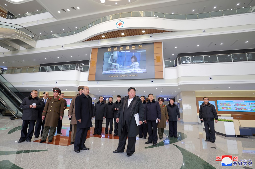 Respected Comrade Kim Jong Un Visits Completed Pyongyang General Hospital