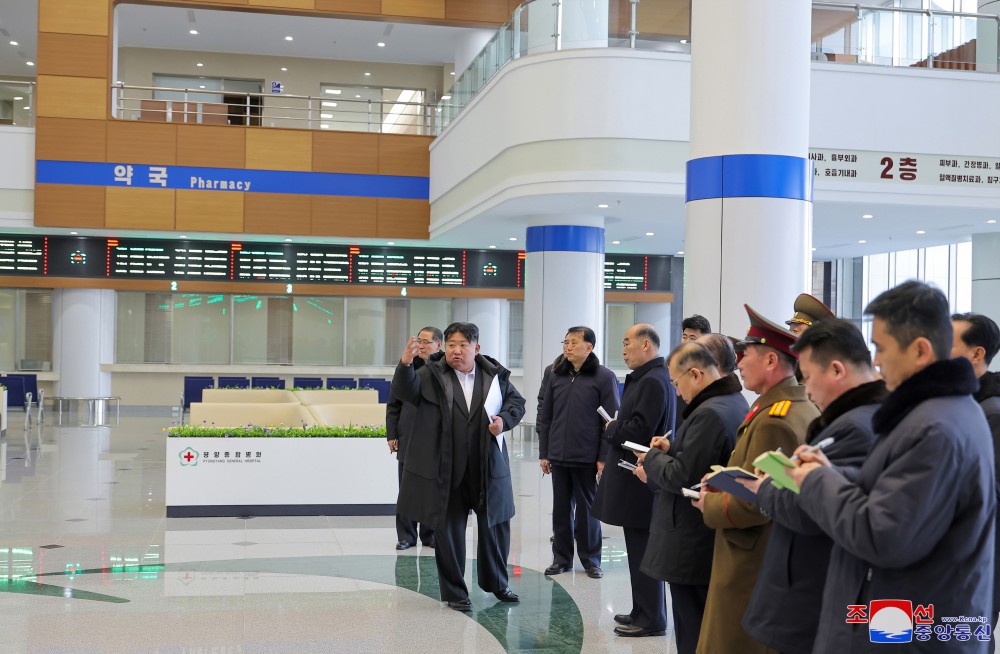 Respected Comrade Kim Jong Un Visits Completed Pyongyang General Hospital