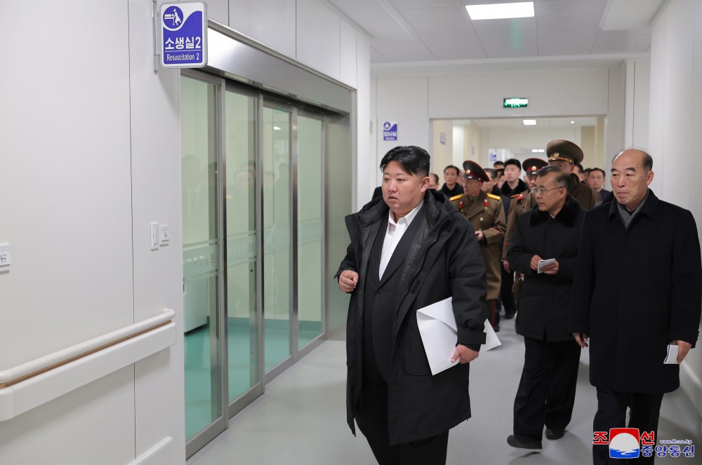 Respected Comrade Kim Jong Un Visits Completed Pyongyang General Hospital