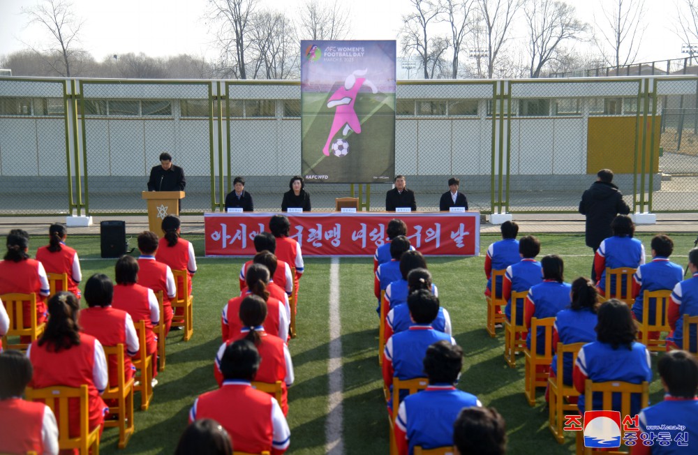 AFC Women's Football Day Marked in DPRK