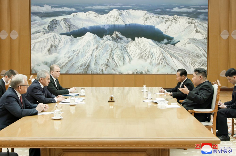 Respected Comrade Kim Jong Un Meets Secretary of Russian Security Council