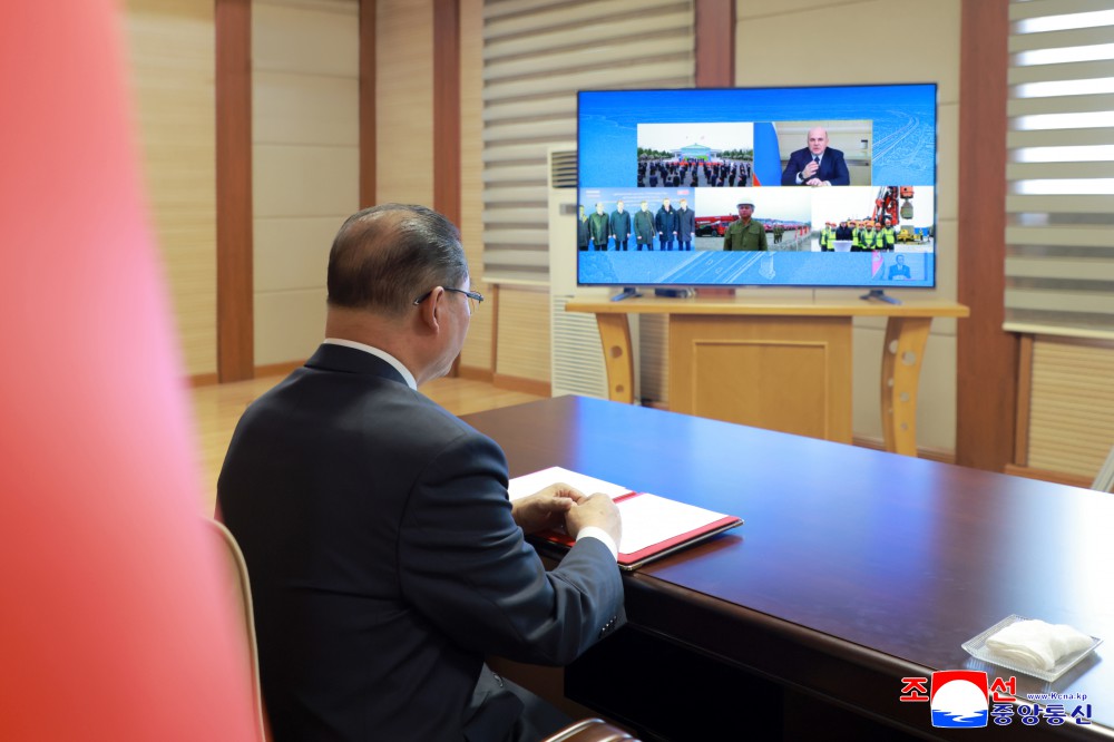 Ground-breaking Ceremony for Building Motor Bridge Linking DPRK and Russia Borders Held