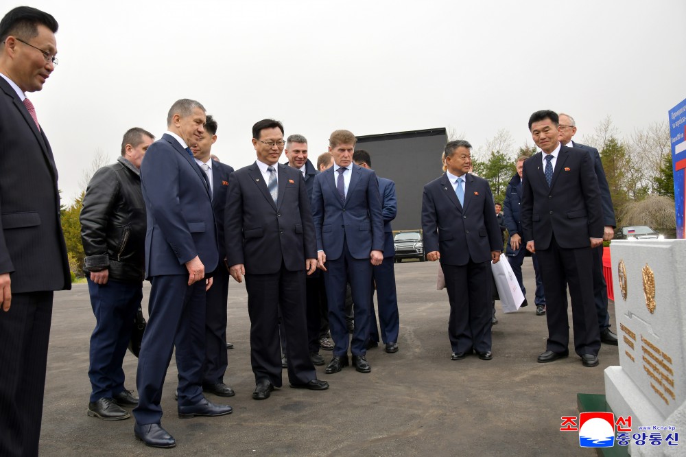 Ground-breaking Ceremony for Building Motor Bridge Linking DPRK and Russia Borders Held