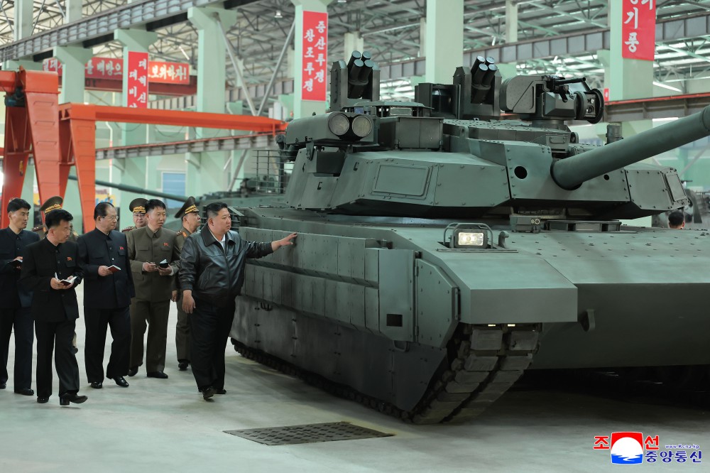 Respected Comrade Kim Jong Un Gives Field Guidance at Major Tank Factory