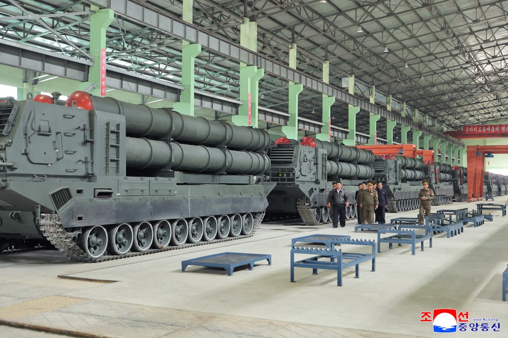 Respected Comrade Kim Jong Un Gives Field Guidance at Major Tank Factory