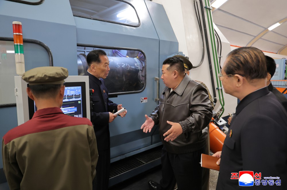Respected Comrade Kim Jong Un Gives Field Guidance at Major Munitions Enterprises under Commission of Second Economy