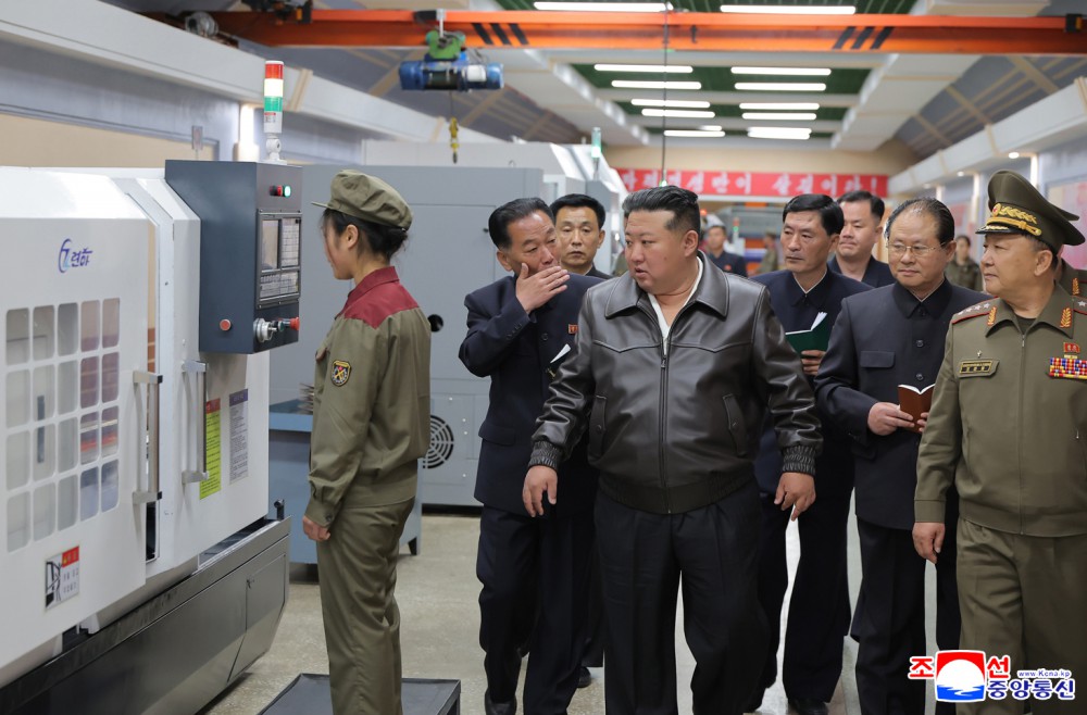 Respected Comrade Kim Jong Un Gives Field Guidance at Major Munitions Enterprises under Commission of Second Economy