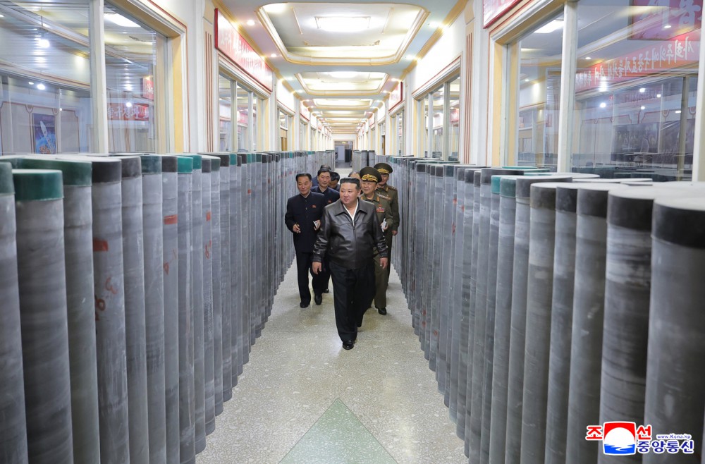 Respected Comrade Kim Jong Un Gives Field Guidance at Major Munitions Enterprises under Commission of Second Economy