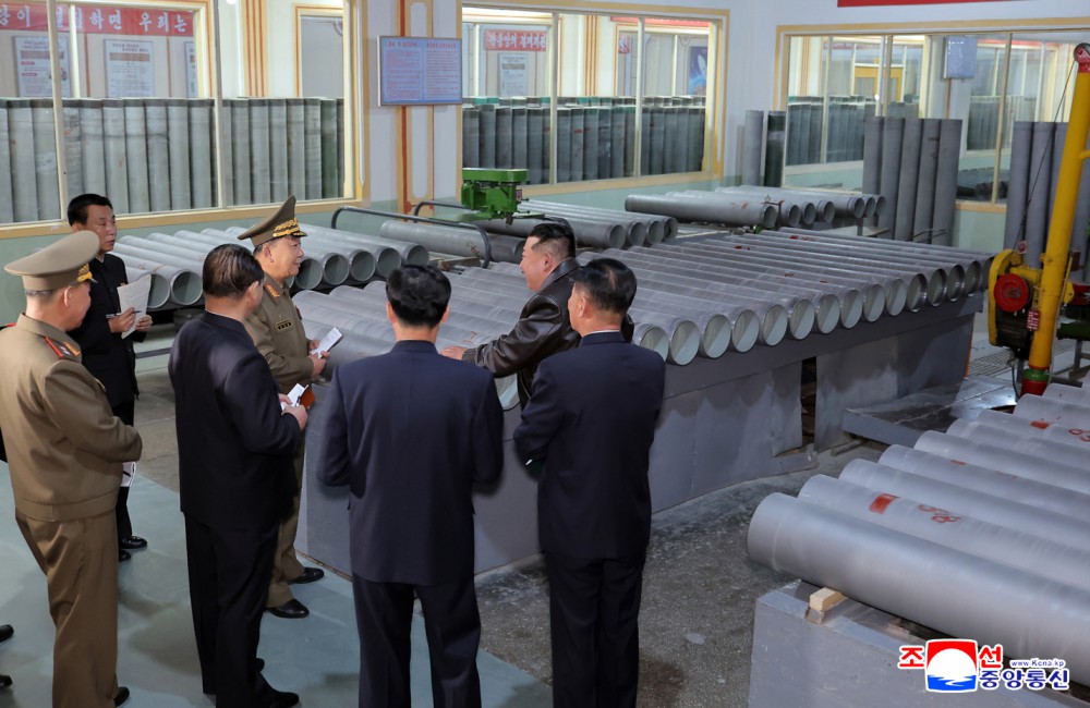 Respected Comrade Kim Jong Un Gives Field Guidance at Major Munitions Enterprises under Commission of Second Economy
