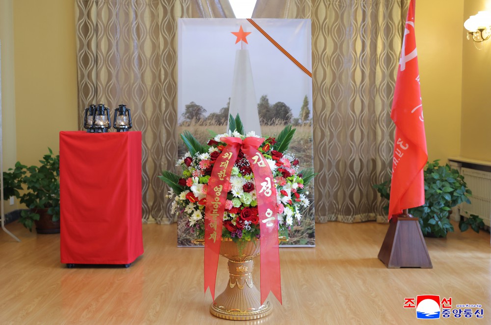 Respected Comrade Kim Jong Un Pays Congratulatory Visit to Russian Embassy in Pyongyang to Mark Russia's Great V-Day