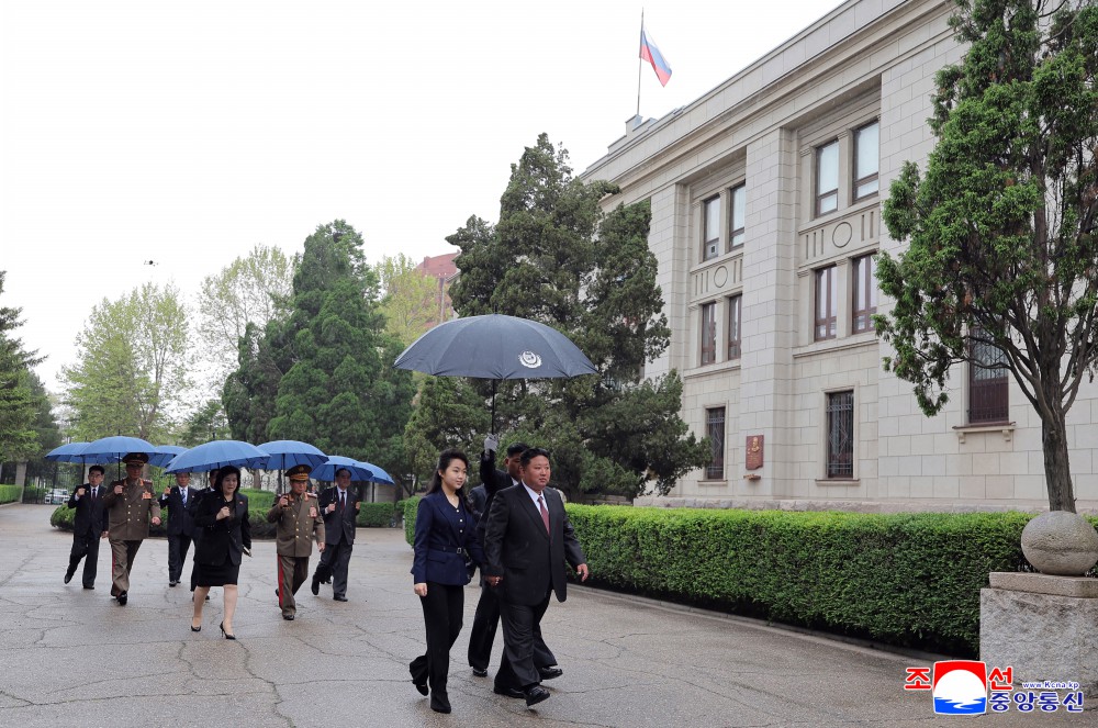 Respected Comrade Kim Jong Un Pays Congratulatory Visit to Russian Embassy in Pyongyang to Mark Russia's Great V-Day