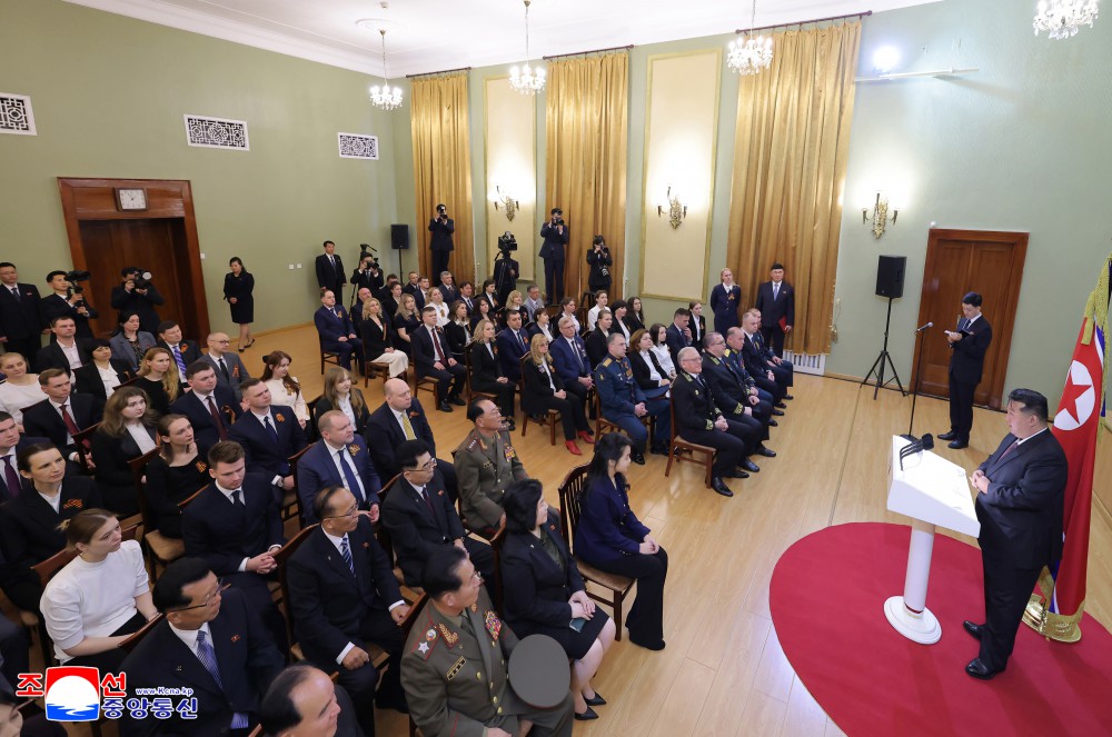 Respected Comrade Kim Jong Un Pays Congratulatory Visit to Russian Embassy in Pyongyang to Mark Russia's Great V-Day