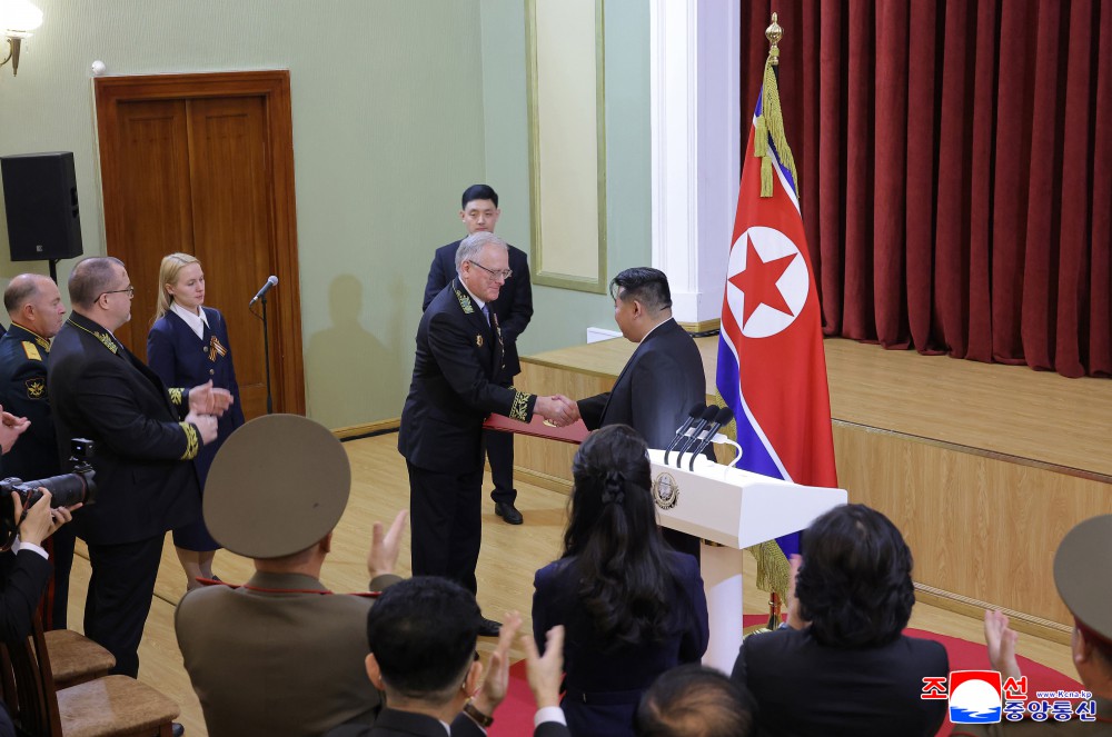 Respected Comrade Kim Jong Un Pays Congratulatory Visit to Russian Embassy in Pyongyang to Mark Russia's Great V-Day