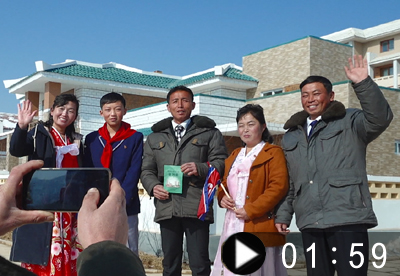 Ceremony of Moving into New Houses Held in Samgwang Livestock Farm in DPRK
